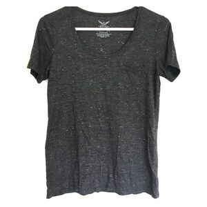 Faded Glory Gray Tee with Pocket Size Small